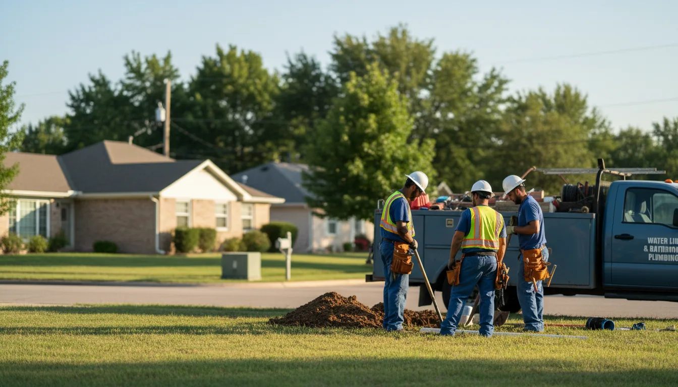 Residential water line and bathroom plumbing service in Chamisal, NM